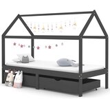  Okvir za dječji krevet s ladicama tamnosivi 90x200 cm borovina | shoptok.hr