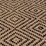 Flair Rugs Tekač za stopnice iz jute v črni in naravni barvi 60x800 cm Diamond – | Shoptok.si