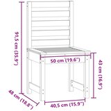  Vrtne stolice 2 kom 50x48x91,5 cm od masivne borovine | shoptok.hr