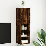 Maison Chic TV omarica - TV stojalo - Televizijska omarica z LED lučkami dimljeni hrast 30,5x30x102 cm, (21700922) | Shoptok.si
