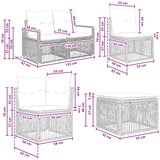 Sjedeća garnitura za vrt 6 kom. Siva poliratan 61 x 62 x 70 cm | shoptok.hr