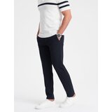 Ombre Men's smart chino SLIM FIT pants - navy blue | Eponuda.ba