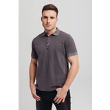 Legendww muska siva polo majica sa printom na kragni