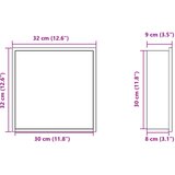  Niša za tuš mat crna 32x32x9 cm nehrđajući čelik | shoptok.hr