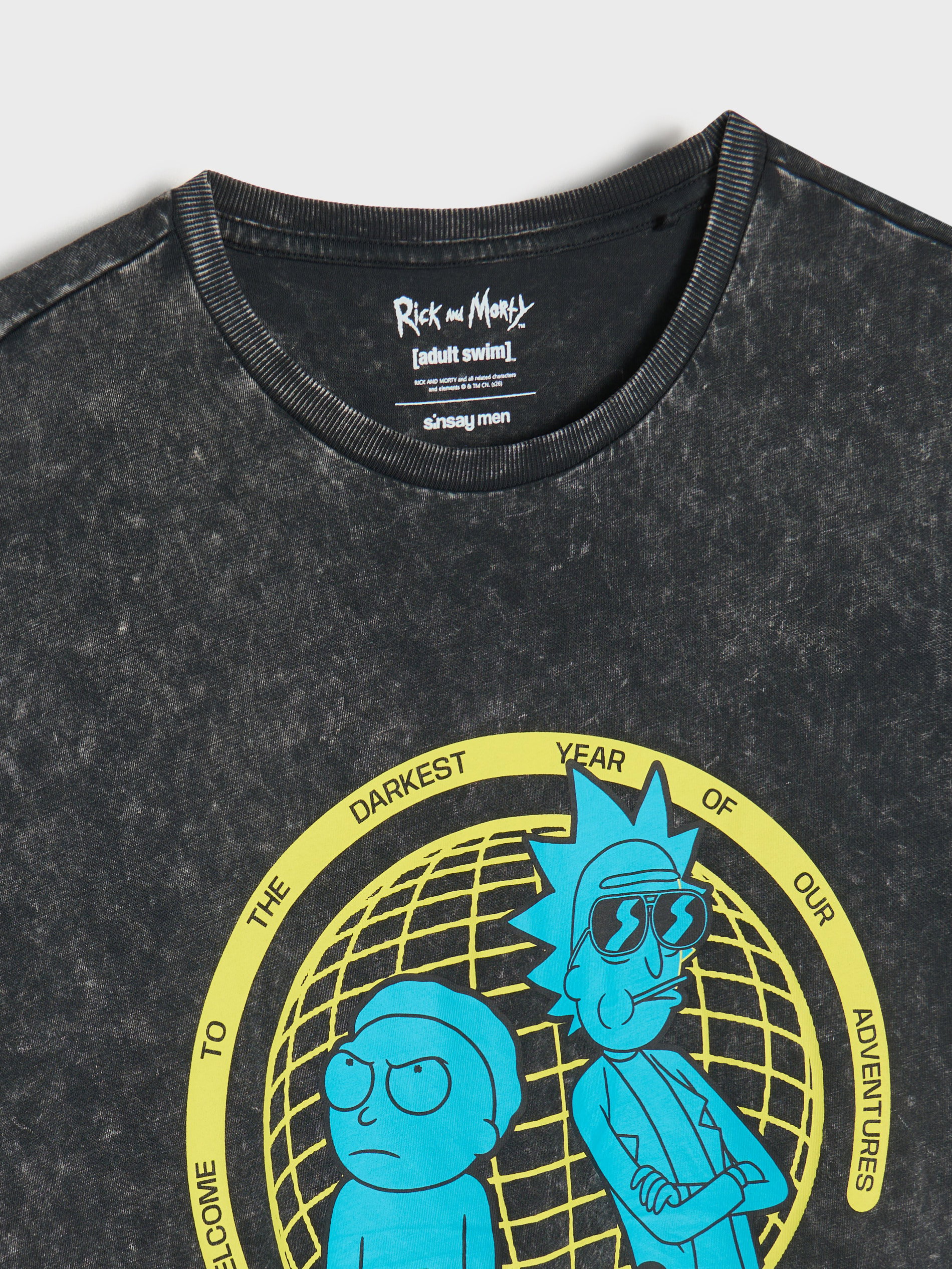 Sinsay Pamučna majica kratkih rukava isprana izgleda Rick and Morty | shoptok.hr