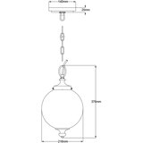 Elstead Lighting Elstead Parkman 1 majhna stropna viseča svetilka s kroglo, polirani nikelj, E27, (22098638) | Shoptok.si