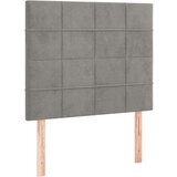 Box spring krevet s madracem svjetlosivi 90x190 cm baršunasti | shoptok.hr