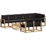 vidaXL Zunanja garnitura za sedenje z blazino 9 pcs Bela in črna, (5000271859) | Shoptok.si