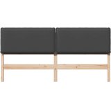  Tapecirani uzglavlje s uzglavljem Prirodna i tamno siva 200 cm | shoptok.hr