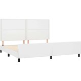  Okvir za krevet s uzglavljem bijeli 200x200 cm od umjetne kože | shoptok.hr