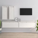 The Living Store TV omarica 4 kosi bela trdna borovina - TV Omarica, (21374987) Cene