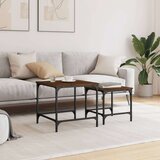  Komplet mizic 2-delni rjavi hrast inženirski les | Shoptok.si