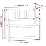  Klupa crna 112 5 x 51 5 x 96 5 cm od masivne borovine | shoptok.hr