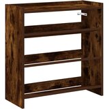 vidaXL Regal za čevlje dimljen hrast 60x25x62 cm inženirski les | Shoptok.si