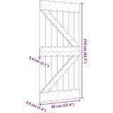  Vrata NARVIK Naravna 95 x 210 cm Masiven borov les, (5000215315) | Shoptok.si