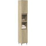 Maison Chic Kopalniška omarica - Kopalniški kabinet sonoma hrast 30x30x190 cm inženirski les, (21794724) | Shoptok.si