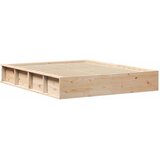  Krevetna konstrukcija Smeđa 150 x 200 cm Čvrsto borovo drvo | shoptok.hr