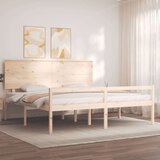  Krevet za starije s uzglavljem veliki bračni od masivnog drva | shoptok.hr