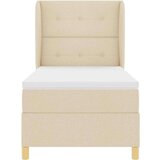  Posteljni okvir s vzmetnico Krem 90x190 cm Tkanina, (22051465) | Shoptok.si