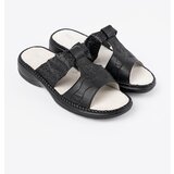 Shelvt Black flip-flops with a soft insole and an openwork finish | Shoptok.si
