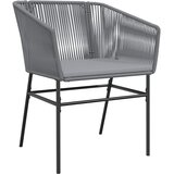  7-dijelni vrtni blagovaonski set s jastucima poliratan i staklo Siva 200 x 100 x 74 cm | shoptok.hr