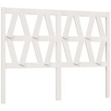  Posteljno vzglavje belo 126x4x100 cm trdna borovina, (20647634) | Shoptok.si