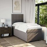 vidaXL Box spring postelja z vzmetnico taupe 90x200 cm blago | Shoptok.si