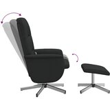  Masažni naslonjač s osloncem za noge crni od tkanine | shoptok.hr