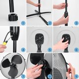  ZEVENTI - Stajaći ventilator 40W/230V crni | Eponuda.com