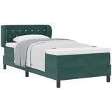 vidaXL Box Spring postelja z vzmetnico temno zelena 90x190 cm, žamet Cene
