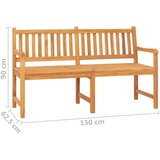 vidaXL vrtna klupa za 3 osobe sa stolićem 150 cm od masivne tikovine | shoptok.hr