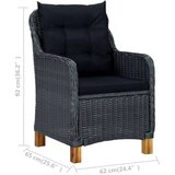  7-dijelni vrtni blagovaonski set tamnosivi | shoptok.hr
