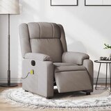 vidaXL električni masažni naslanjač taupe blago | Shoptok.si