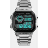 Digital unisex digitalna ročna ura 80s Srebrna Cene