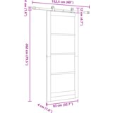  Klizna vrata s setom hardvera 'ORKDAL'bijela 83x202 cm | shoptok.hr