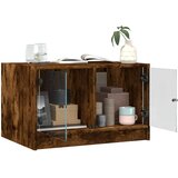  Stolić za kavu sa staklenim vratima boja hrasta 68x50x42 cm | Eponuda.com