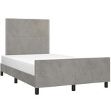  Okvir za krevet s uzglavljem svjetlosivi 120x200 cm baršunasti | shoptok.hr