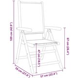  7-dijelni vrtni blagovaonski set bež od tkanine i drva | shoptok.hr