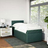 Box spring krevet s madracem tamnozeleni 100x200 cm baršunasti | shoptok.hr