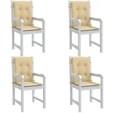  Jastuci za stolice 2 kom prošarano bež 100x50x4 cm od tkanine