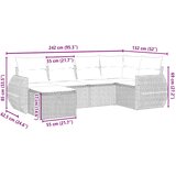  6-dijelni set vrtnih sofa od poliratana s jastucima svjetlosivi | shoptok.hr