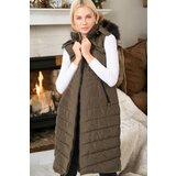 Dewberry Z6752 WOMEN'S VEST-PLAIN KHAKI Cene