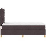  LED Box Spring Krevet Tamno smeđa 100 x 200 cm tkanina | shoptok.hr