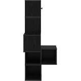 Police za kutne zidne Crni hrast 48 x 48 x 120 cm | shoptok.hr