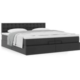  Otomanski okvir kreveta s madracima crni 200x200cm umjetna koža | shoptok.hr