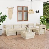 The Living Store Vrtna garnitura iz palet 6-delna impregnirana smrekovina - Vrtna Sedežna Garnitura, (21479828) | Shoptok.si