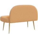 Oblikovana klupa s naslonjačem Bež 110 x 60 x 76 cm Bouclé | shoptok.hr