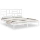 The Living Store Posteljni okvir bel iz trdnega lesa 200x200 cm - Posteljni Okvir, (21524622) | Shoptok.si