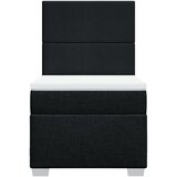  Krevet s oprugama i madracem crni 90x200 cm od tkanine | shoptok.hr