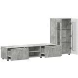  Set TV komoda s ladicama Betonski sivi Konstruirano drvo | shoptok.hr